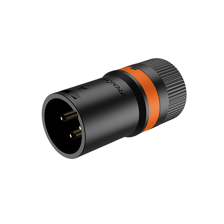 Conector XLR macho giratorio Corto negro