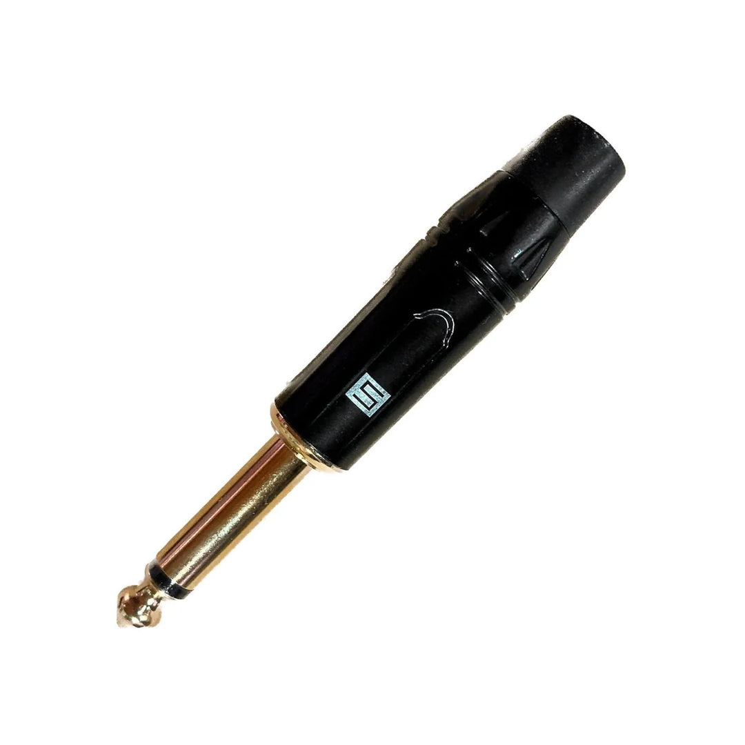 Plug Mono Metalico Negro CLC-MPB