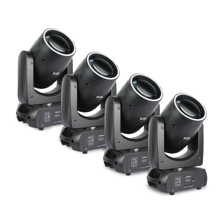 Kit*4 Cabeza Móvil BEAM 180W incluye Case