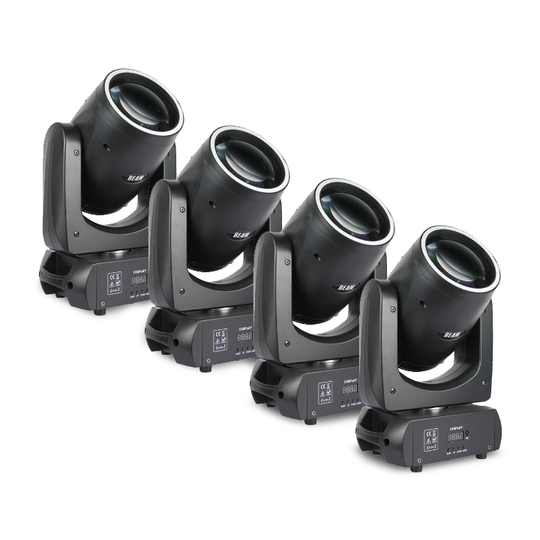 Kit*4 Cabeza Móvil BEAM 180W incluye Case