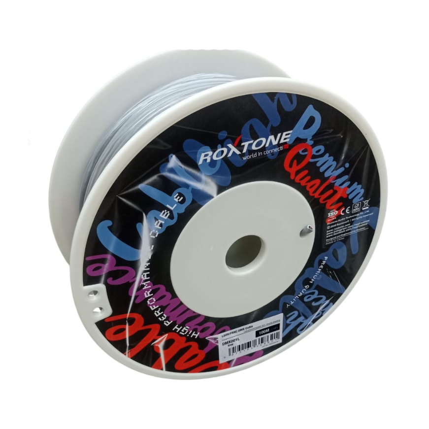 Rollo de 100 mts Cable DMX 2x0.22mm2 azul DMX001-100m