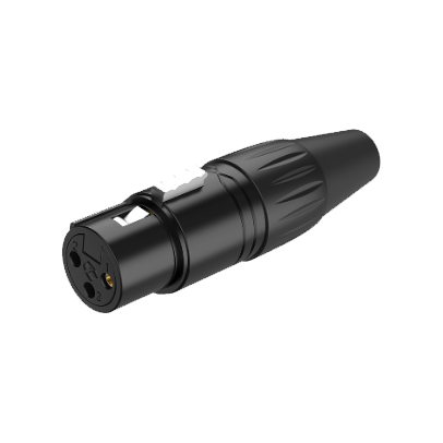 Conector XLR hembra negro RX3FP-BG